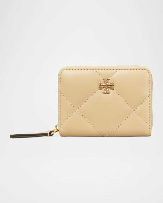 Kira Small Quilted Leather Zip Wallet